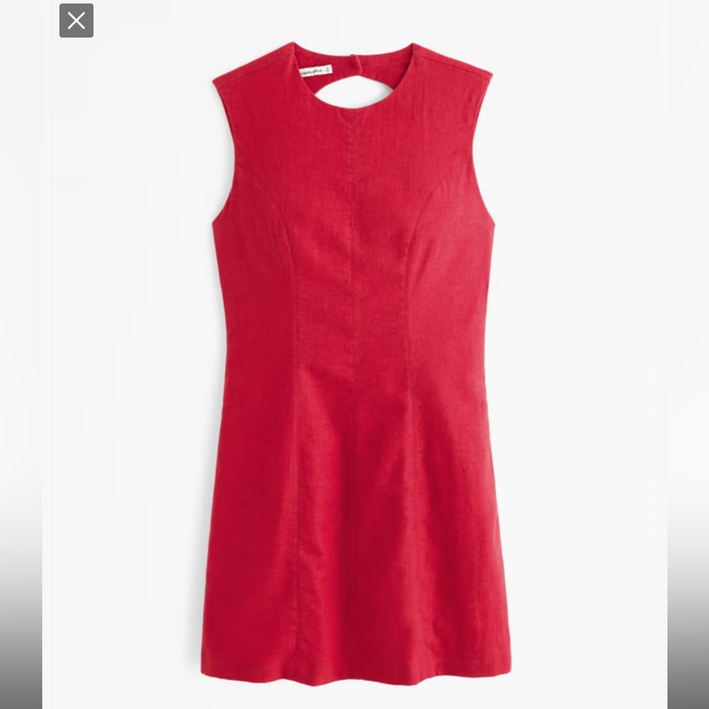 Abercrombie & Fitch Linen Blend red dress